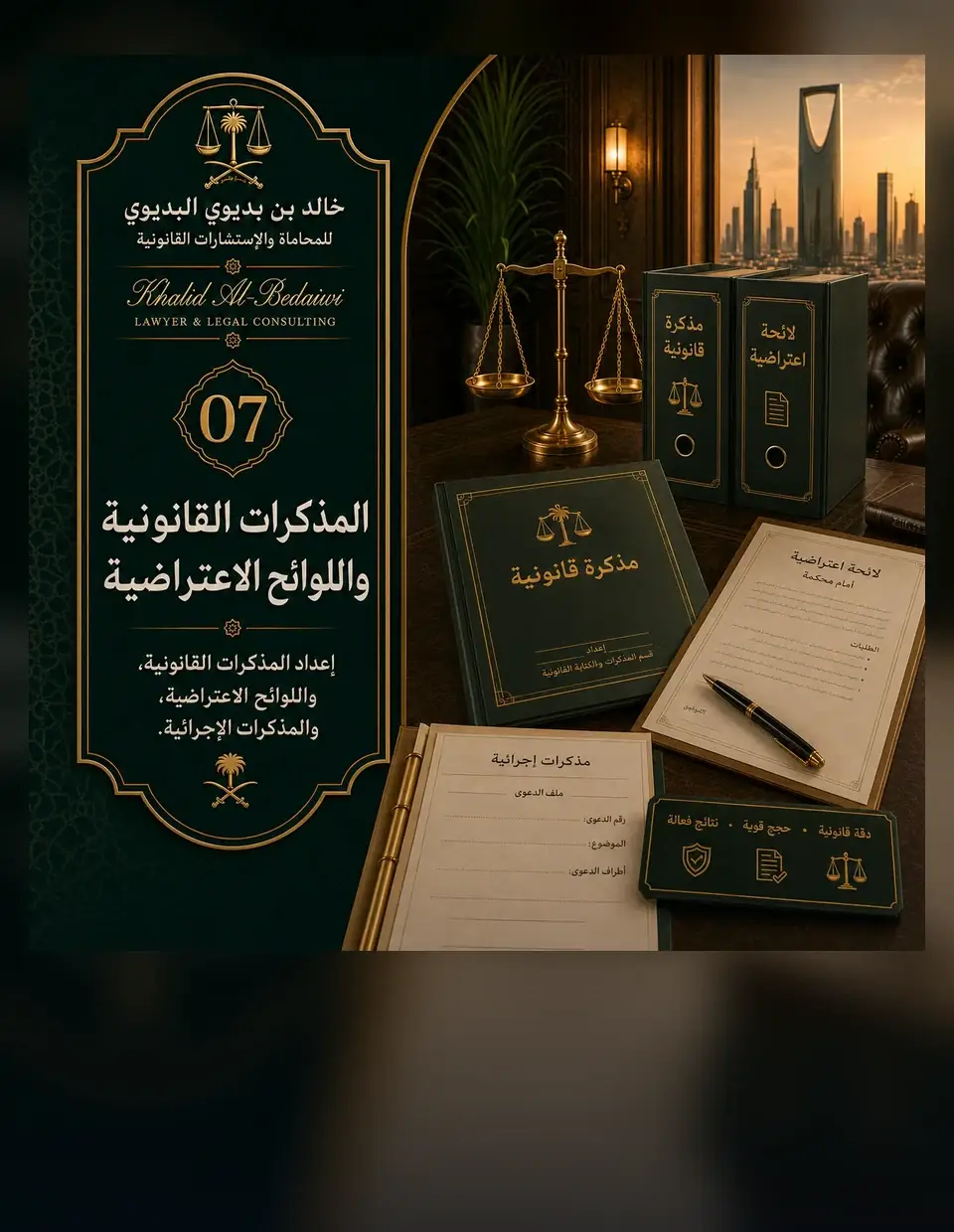 المذكرات القانونية واللوائح الاعتراضية